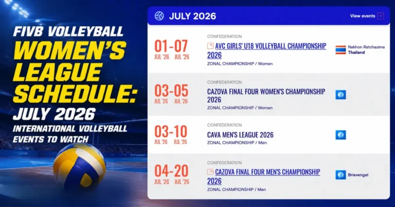 image of fivb volleyball women's league schedule: july 2026 international volleyball events to watch