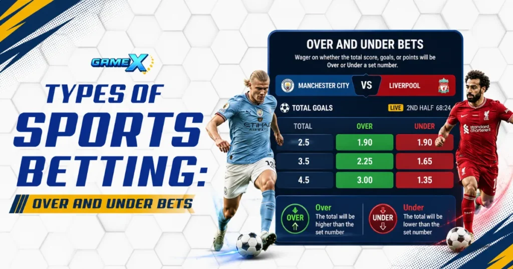 image of types of sports betting: over and under bets