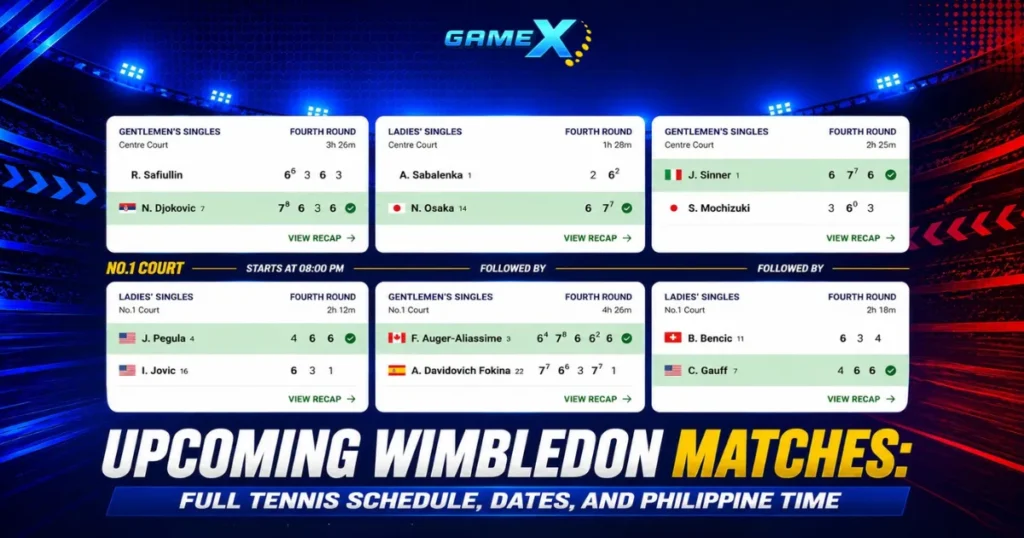 image of upcoming wimbledon matches: full tennis schedule, dates, and philippine time
