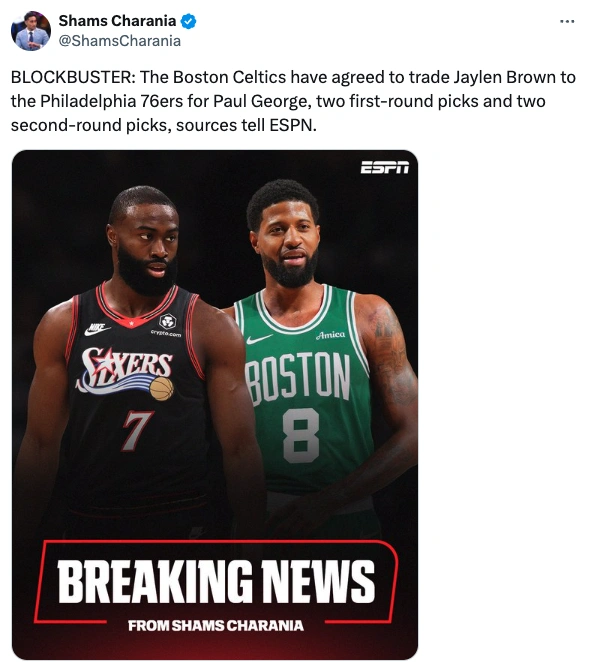 image of what the reported trade includes