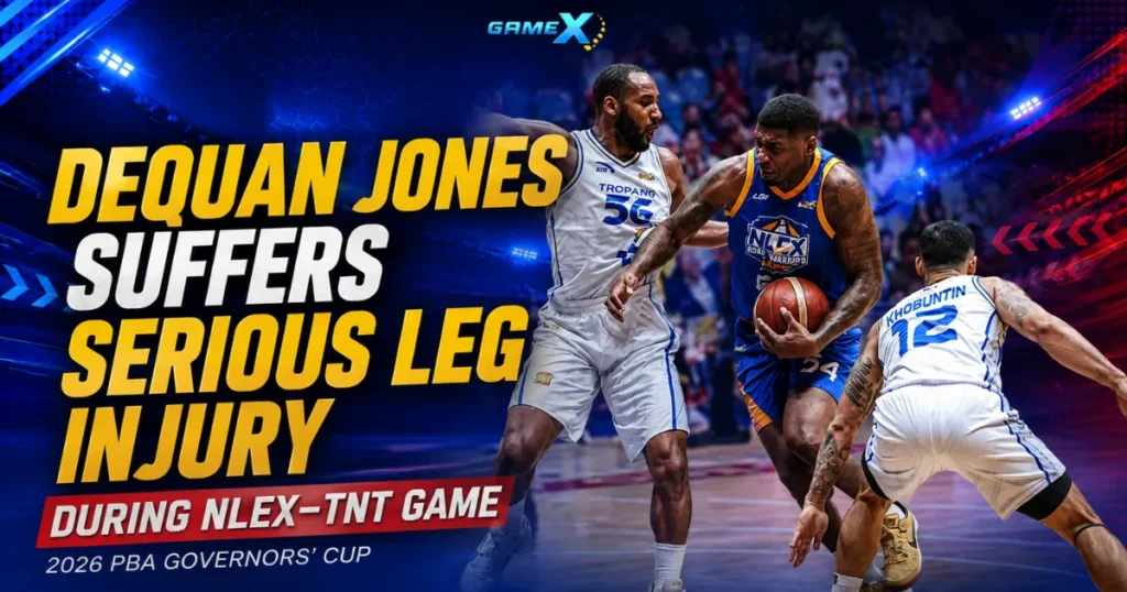 image of dequan jones suffers serious leg injury during nlex-tnt game