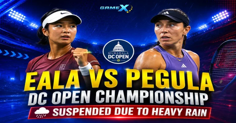 image of eala vs pegula dc open championship suspended due to heavy rain