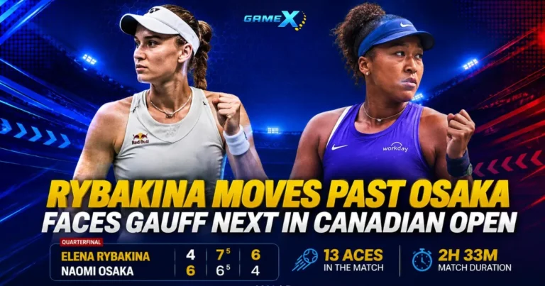 image of osaka vs rybakina: rybakina moves past osaka, faces gauff next in canadian open