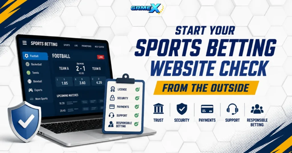 image of start your sports betting website check from the outside