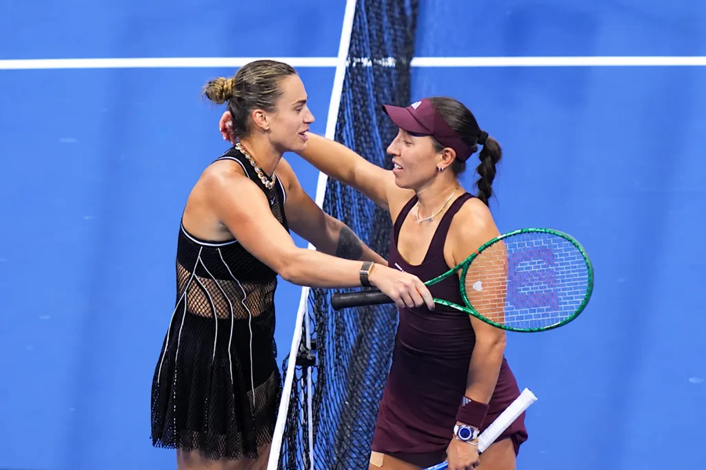 image of pegula struggles against sabalenka’s power
